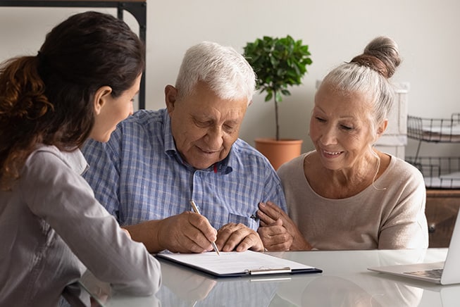 El Cajon older couple signing lease