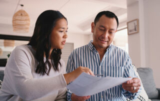 couple looking over paperwork